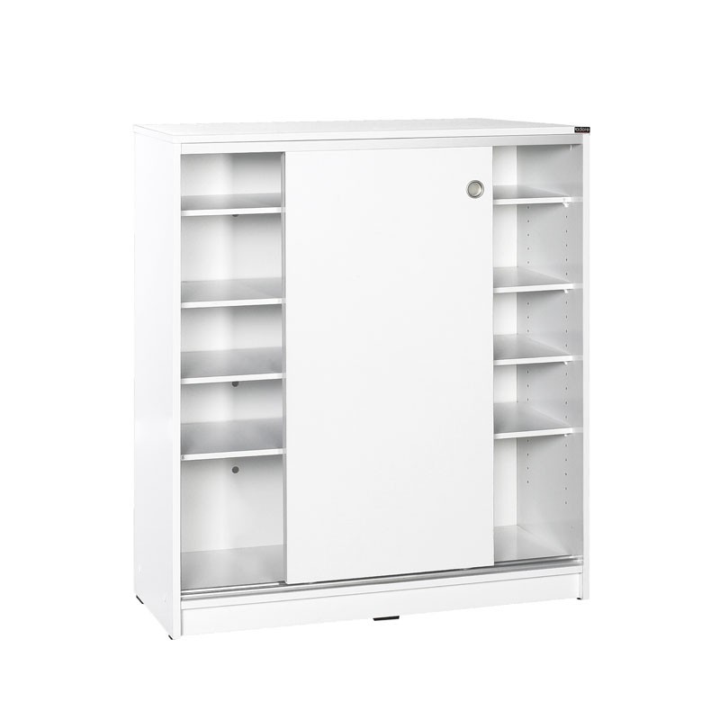 Παπουτσοθήκη-ντουλάπι, χρ. λευκό high gloss 91x37x105εκ.
